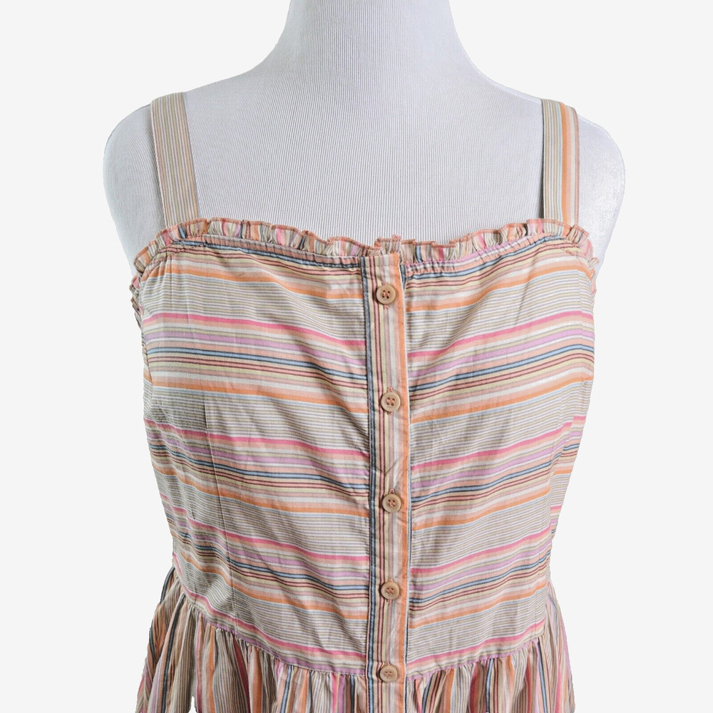 Simply Southern Size XL Maxi Sundress Cotton Pastel Stripe Pink - Picture 7 of 10